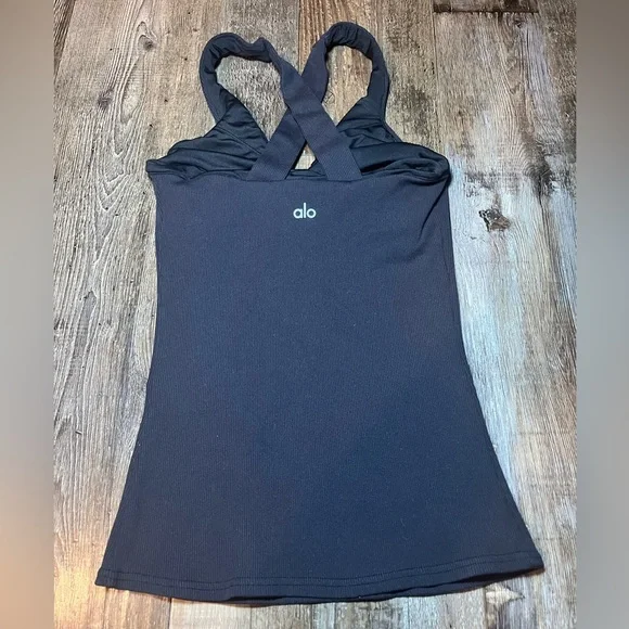 Alo Elevate Rib Tank Top in Black Women’s Size X-Small - Picture 4 of 6